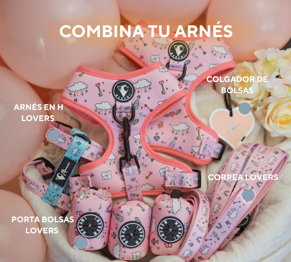 arnés perro ajustable Lovers